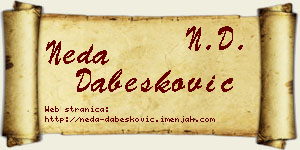 Neda Dabesković vizit kartica